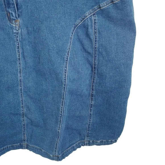 Addition-Elle Blue Denim Jean Skirt, 20 - Picture 3 of 5